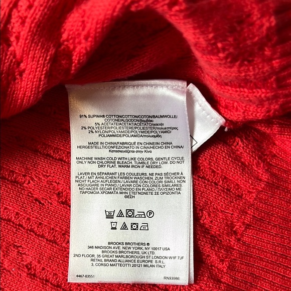 Brooks Brothers Lightweight Cable Knit Cardigan Sweater - Picture 5 of 6